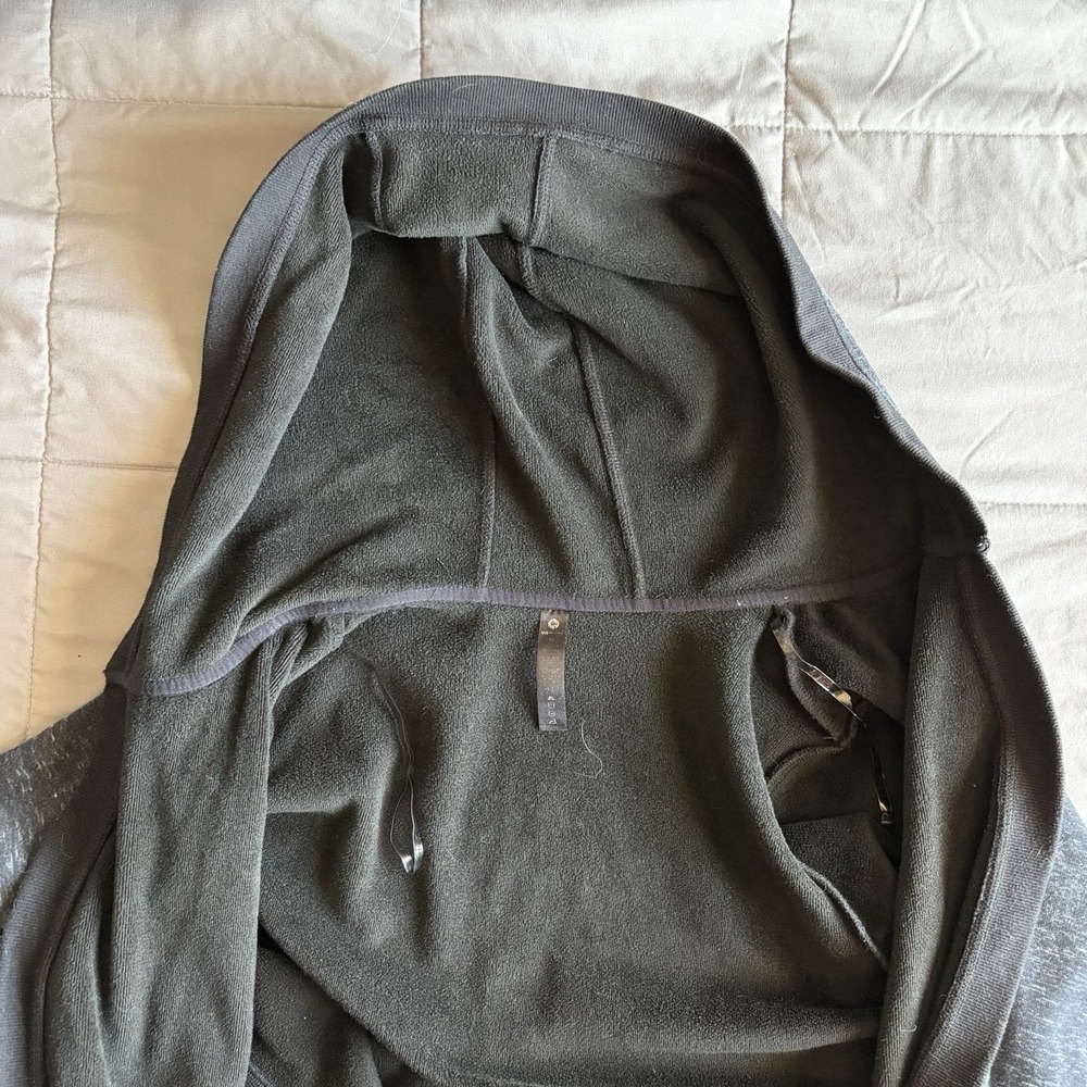 XL 90 Degree Reflex Black Long Open Cardigan Thumbhole Hoodie Comfy Athleisure - Picture 4 of 13